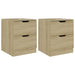 Bedside Cabinets 2 Pcs Sonoma Oak 40x40x50 Cm Engineered