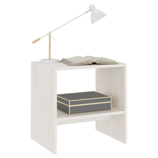 Bedside Cabinets 2 Pcs White 40x30.5x40 Cm Solid Pinewood
