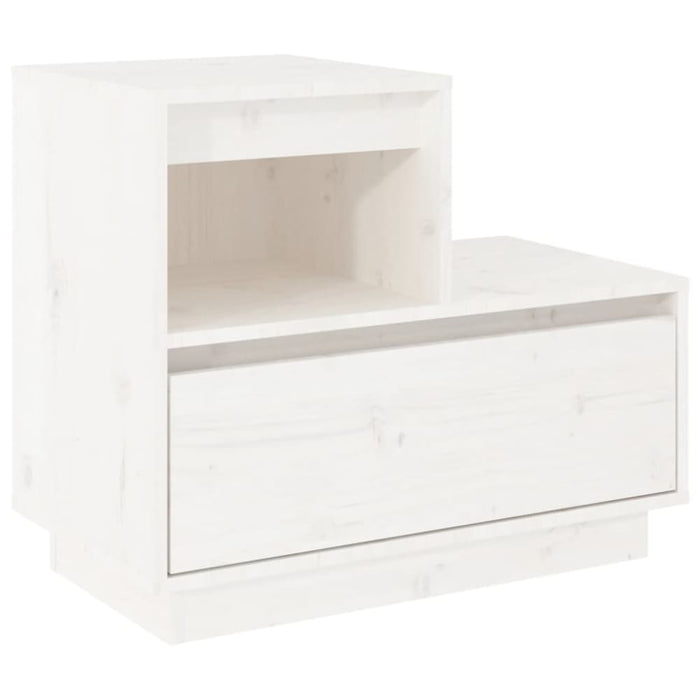 Bedside Cabinets 2 Pcs White 60x34x51 Cm Solid Wood Pine