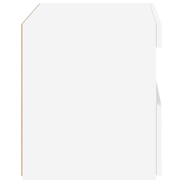 Bedside Cabinets with Led Lights 2 Pcs White 50x40x45 Cm