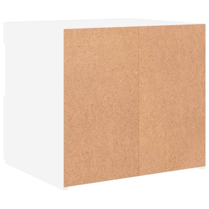 Bedside Cabinets with Led Lights 2 Pcs White 50x40x45 Cm