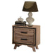 Bedside Table 2 Drawer Night Stand With Solid Acacia
