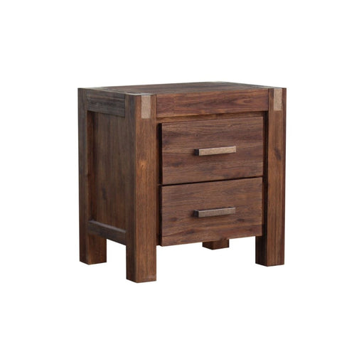Bedside Table 2 Drawers Night Stand Solid Wood Acacia