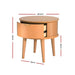 Bedside Table Curved Drawers Side End Nightstand Legs