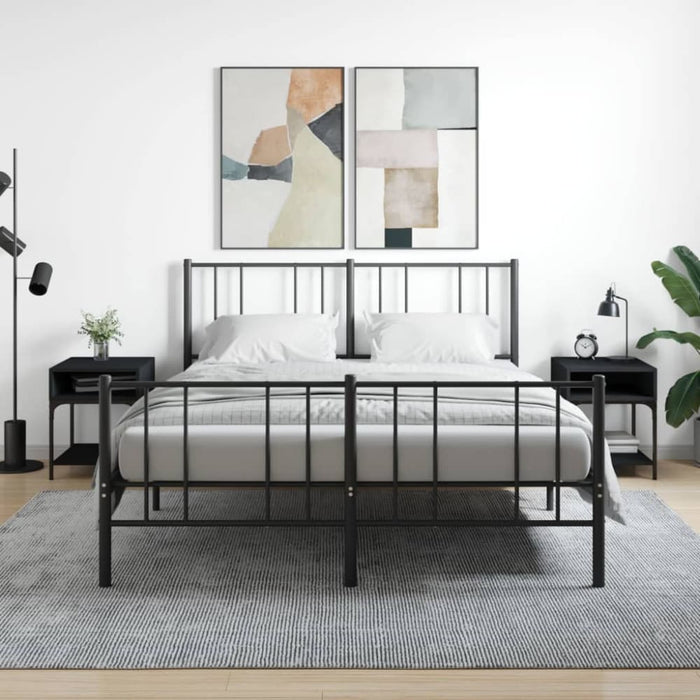 Bedside Tables 2 Pcs Black 40x41x50 Cm Engineered Wood