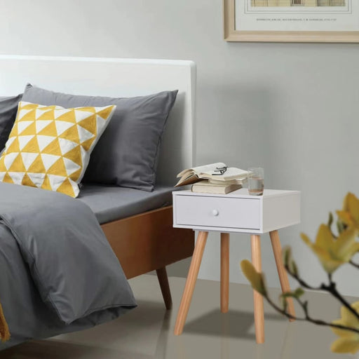 Bedside Tables 2 Pcs Solid Pinewood 40x30x61 Cm White Xaaiab
