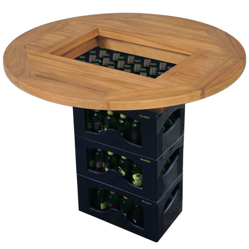 Beer Crate Tabletop Teak 70 Cm Atnbi