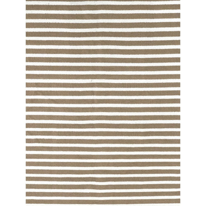 Beige Cream Striped Cotton Kilim Rug190x250 Cm
