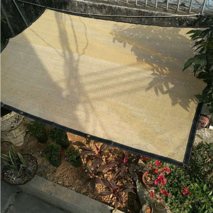 Beige Hdpe Sunshade Net Balcony Garden Plants Cover Terrace