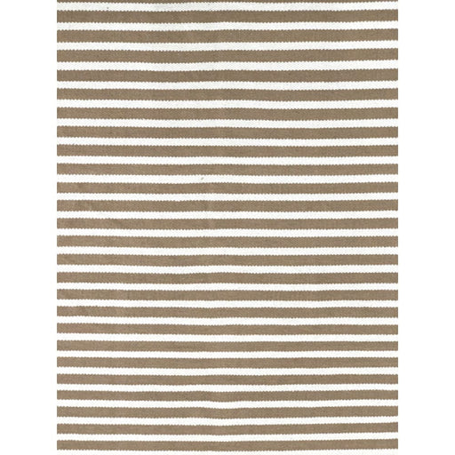 Beige/cream Striped Cotton Kilim Rug120x180 Cm