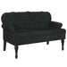 Bench with Backrest Black 119.5x64.5x75 Cm Velvet Tixolo