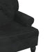 Bench with Backrest Black 119.5x64.5x75 Cm Velvet Tixolo