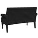 Bench With Backrest Black 120x62x75.5 Cm Fabric Tixoxx