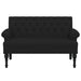 Bench With Backrest Black 120x62x75.5 Cm Fabric Tixoxx