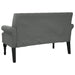 Bench With Backrest Dark Grey 120x62x75.5 Cm Fabric Tixoxo