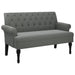 Bench With Backrest Dark Grey 120x62x75.5 Cm Fabric Tixoxo