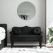 Bench with Cushions Black 120.5x65x75 Cm Velvet Tixoap