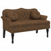 Bench With Cushions Brown 120.5x65x75 Cm Faux Suede Leather