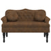 Bench With Cushions Brown 120.5x65x75 Cm Faux Suede Leather