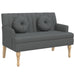 Bench With Cushions Dark Grey 113x64.5x75.5 Cm Fabric Tixoto
