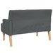 Bench With Cushions Dark Grey 113x64.5x75.5 Cm Fabric Tixoto