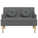 Bench With Cushions Dark Grey 113x64.5x75.5 Cm Fabric Tixoto