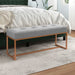 Bench Grey 110x36x45 Cm Velvet Tpblbt