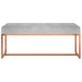 Bench Grey 110x36x45 Cm Velvet Tpblbt