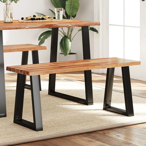 Bench With Live Edge 110 Cm Solid Wood Acacia Tptxkt