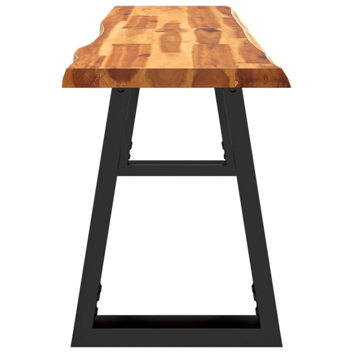 Bench with Live Edge 140 Cm Solid Wood Acacia Tptxka