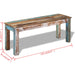 Bench Solid Reclaimed Wood 110x35x45 Cm Xatapa