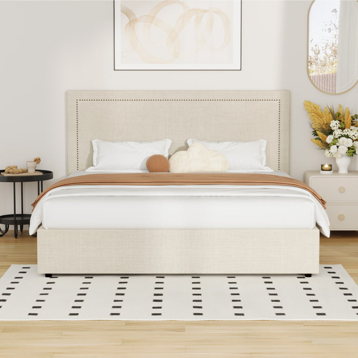 Bed Frame King Size Gas Lift Base With Storage Adi