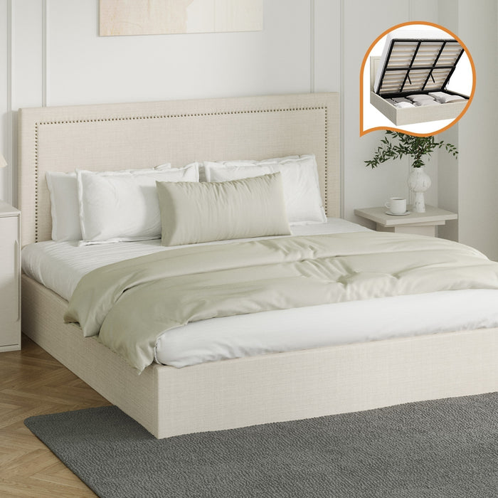 Bed Frame King Size Gas Lift Base With Storage Adi