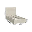 Bed Frame King Single Size Gas Lift Storage Beds Beige
