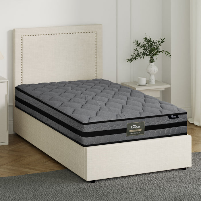 Bed Frame King Single Gas Lift Storage W/ Mattress Set Adi
