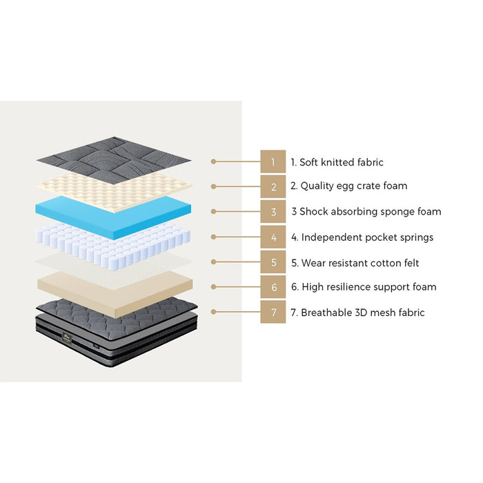 Bed Frame King Single Gas Lift Storage W/ Mattress Set Adi
