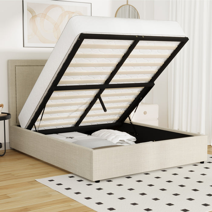 Bed Frame Queen Size Gas Lift Storage Beds