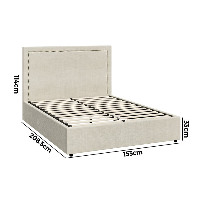 Bed Frame Queen Size Gas Lift Base With Storage Adi