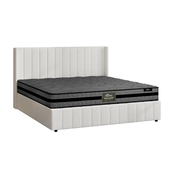 Bed Frame King Size Gas Lift Storage Boucle Bed Mattress Set Bily