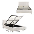 Bed Frame Queen Size Gas Lift Storage Beds White
