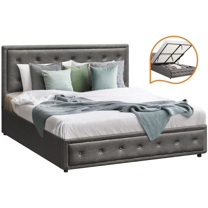 Bed Frame Double Size Gas Lift Base With Storage