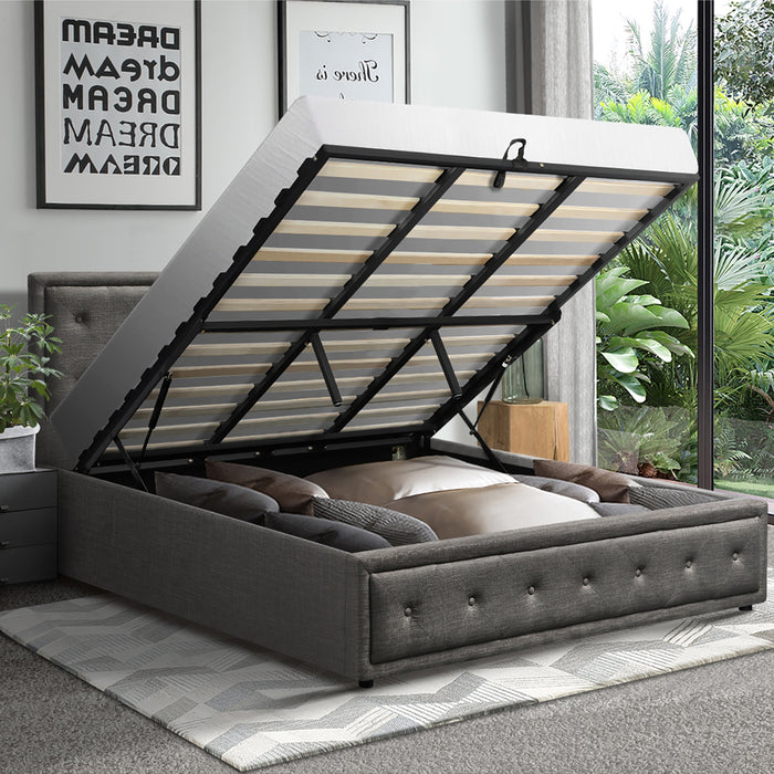 Bed Frame King Size Gas Lift Bed With Storage