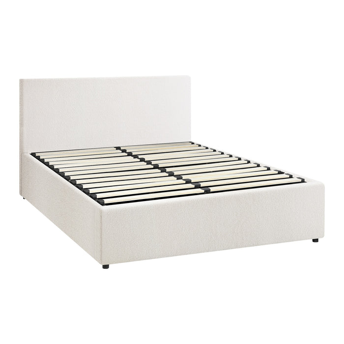 Bed Frame Double size Gas Lift Storage Beds White