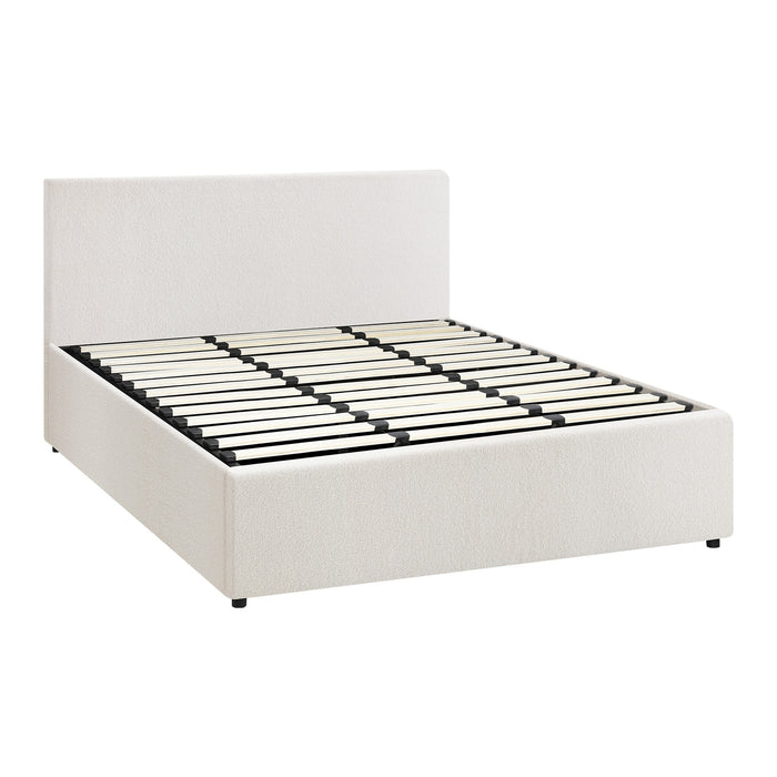 Bed Frame King Size Gas Lift Storage Beds White
