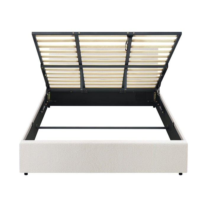 Bed Frame King Size Gas Lift Storage Beds White