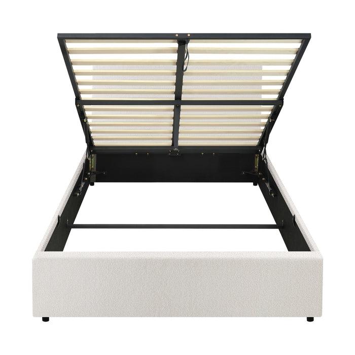 Bed Frame King Single Size Gas Lift Storage Beds White