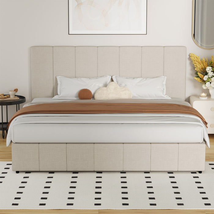 Bed Frame King Size Gas Lift Storage Beds