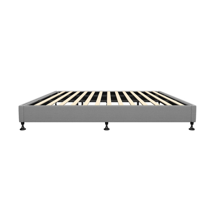 Bed Frame King Size Bed Base Platform Fabric Grey