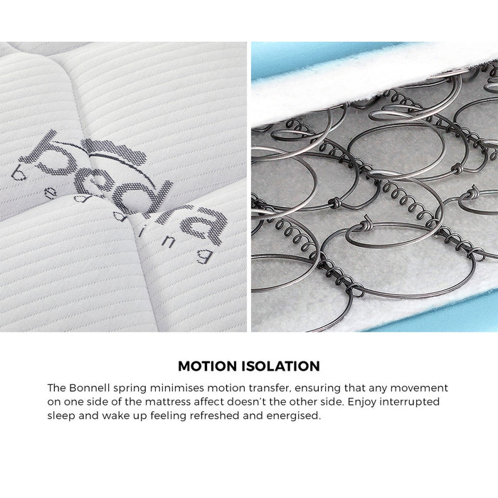 Bed Frame King Size Upholstered Platform With Mattress Beige