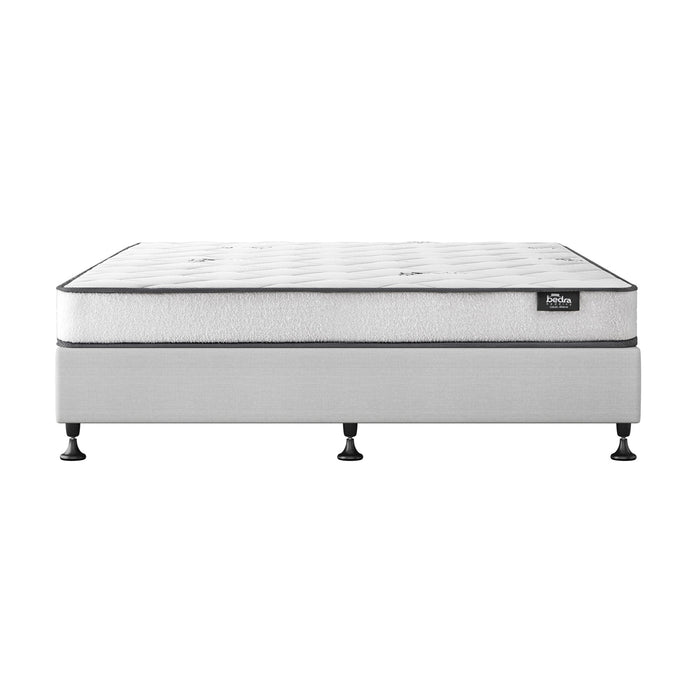 Bed Frame King Size Upholstered Platform With Mattress Beige